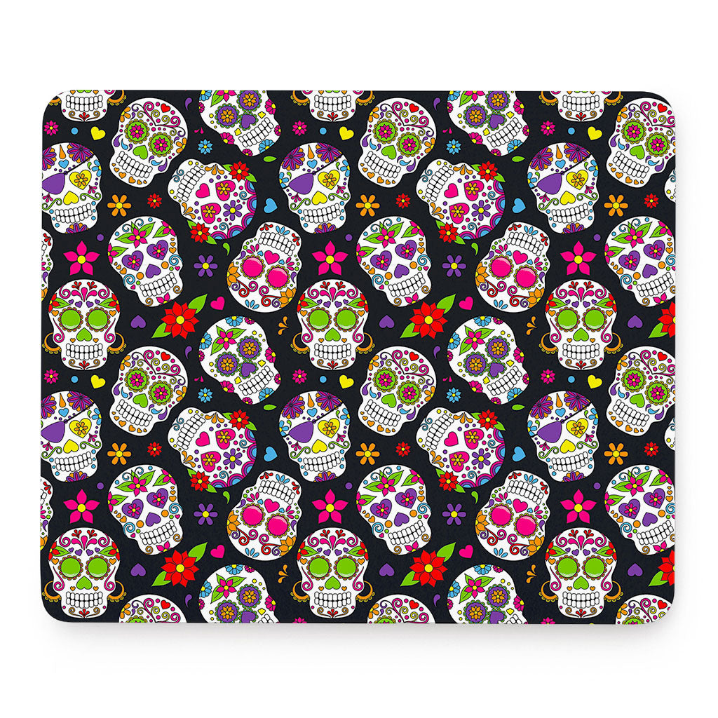 Sugar Skull Pattern Print Mouse Pad
