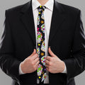 Sugar Skull Pattern Print Necktie