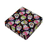 Sugar Skull Pattern Print Outdoor Seat Cushion Cover