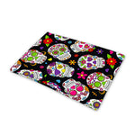 Sugar Skull Pattern Print Pet Cooling Mat Cover