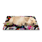 Sugar Skull Pattern Print Pet Cooling Mat Cover