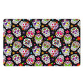 Sugar Skull Pattern Print Polyester Doormat