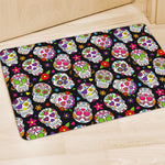 Sugar Skull Pattern Print Polyester Doormat