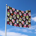 Sugar Skull Pattern Print Polyester Flag