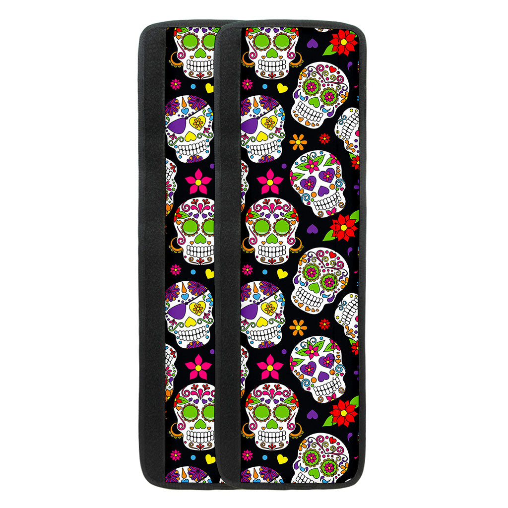 Sugar Skull Pattern Print Refrigerator Handle Covers
