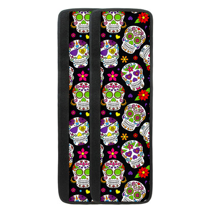 Sugar Skull Pattern Print Refrigerator Handle Covers