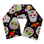 Sugar Skull Pattern Print Scarf