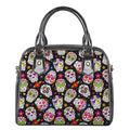 Sugar Skull Pattern Print Shoulder Handbag