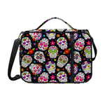 Sugar Skull Pattern Print Shoulder Strap Bible Bag
