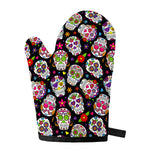 Sugar Skull Pattern Print Single Oven Mitt