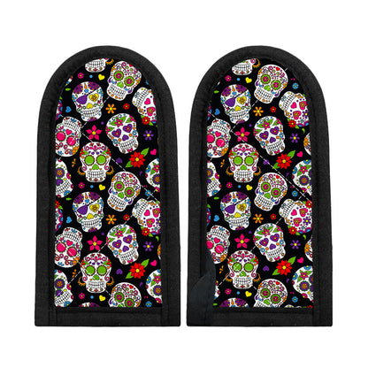 Sugar Skull Pattern Print Skillet Handle Cover