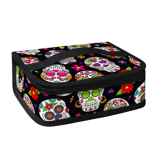 Sugar Skull Pattern Print Small Lunch Bag