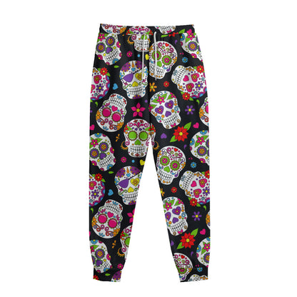 Sugar Skull Pattern Print Sweatpants