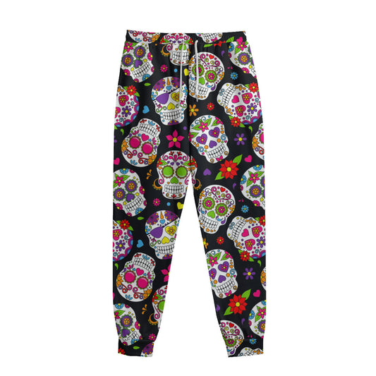 Sugar Skull Pattern Print Sweatpants