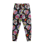 Sugar Skull Pattern Print Sweatpants