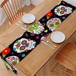 Sugar Skull Pattern Print Table Runner