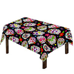 Sugar Skull Pattern Print Tablecloth