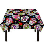 Sugar Skull Pattern Print Tablecloth