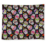 Sugar Skull Pattern Print Tapestry