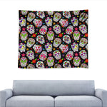 Sugar Skull Pattern Print Tapestry