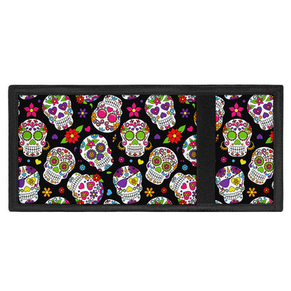 Sugar Skull Pattern Print Trifold Wallet