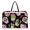 Sugar Skull Pattern Print Utility Tote Bag