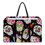 Sugar Skull Pattern Print Utility Tote Bag