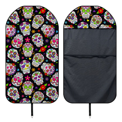 Sugar Skull Pattern Print Waterproof Car Seat Cover