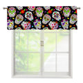 Sugar Skull Pattern Print Window Valance