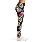 Sugar Skull Pattern Print Women's Leggings