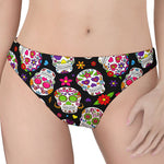 Sugar Skull Pattern Print Women's Thong