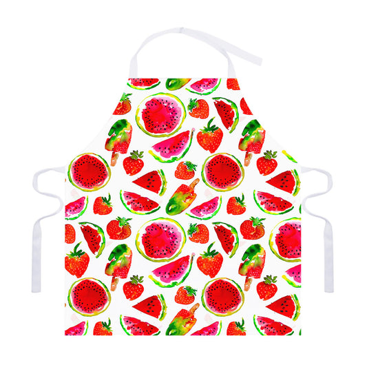 Summer Fruits Watermelon Pattern Print Adjustable Apron