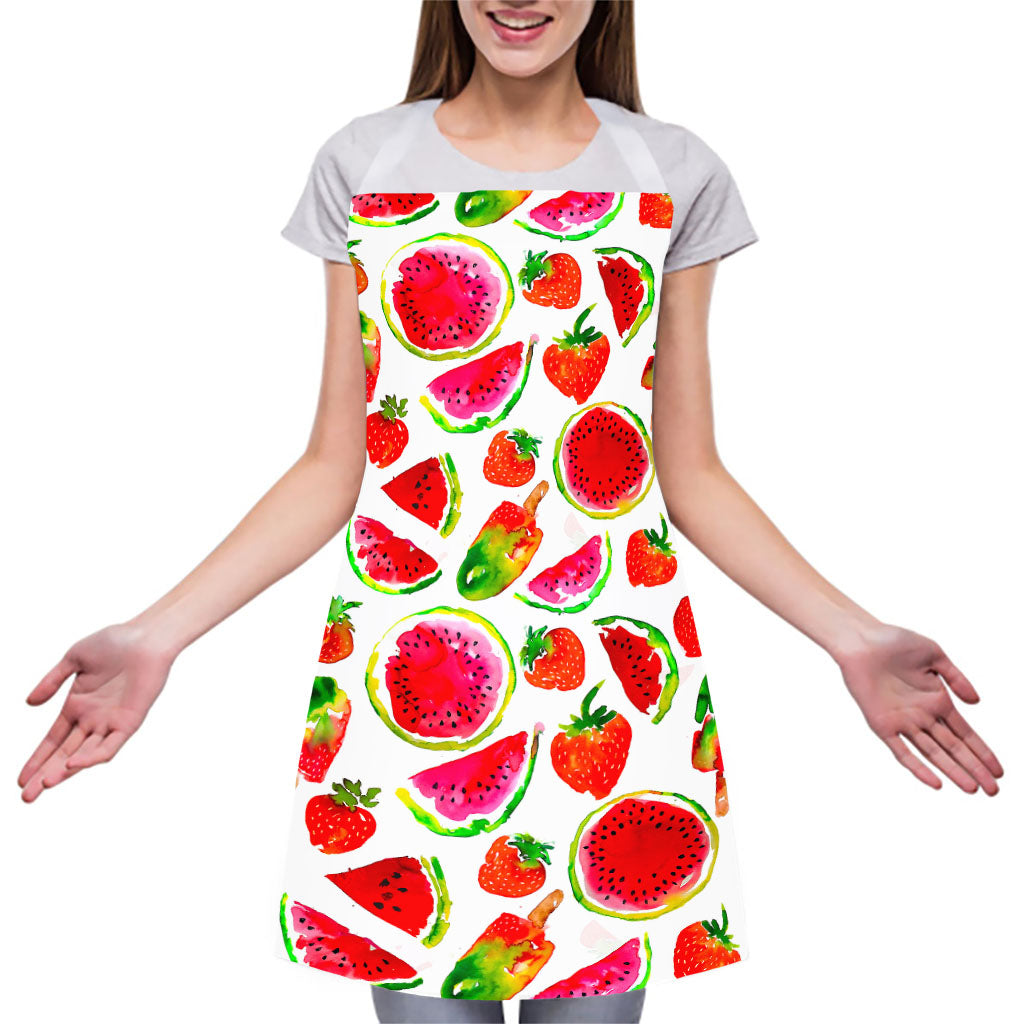 Summer Fruits Watermelon Pattern Print Adjustable Apron