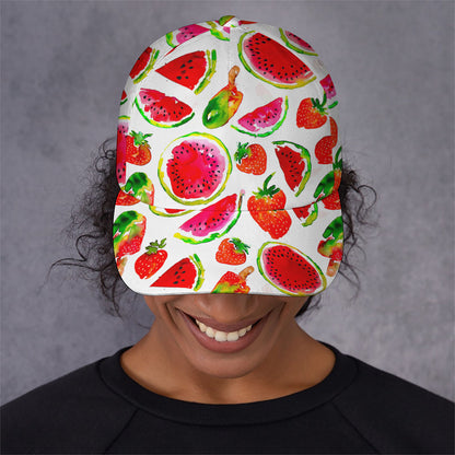 Summer Fruits Watermelon Pattern Print Baseball Cap