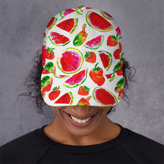 Summer Fruits Watermelon Pattern Print Baseball Cap