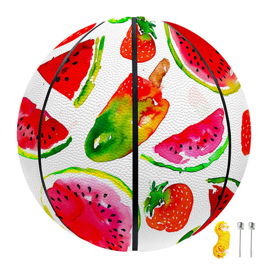 Summer Fruits Watermelon Pattern Print Basketball