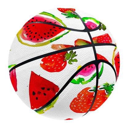Summer Fruits Watermelon Pattern Print Basketball
