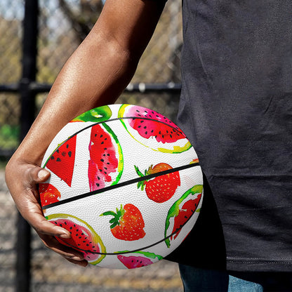 Summer Fruits Watermelon Pattern Print Basketball