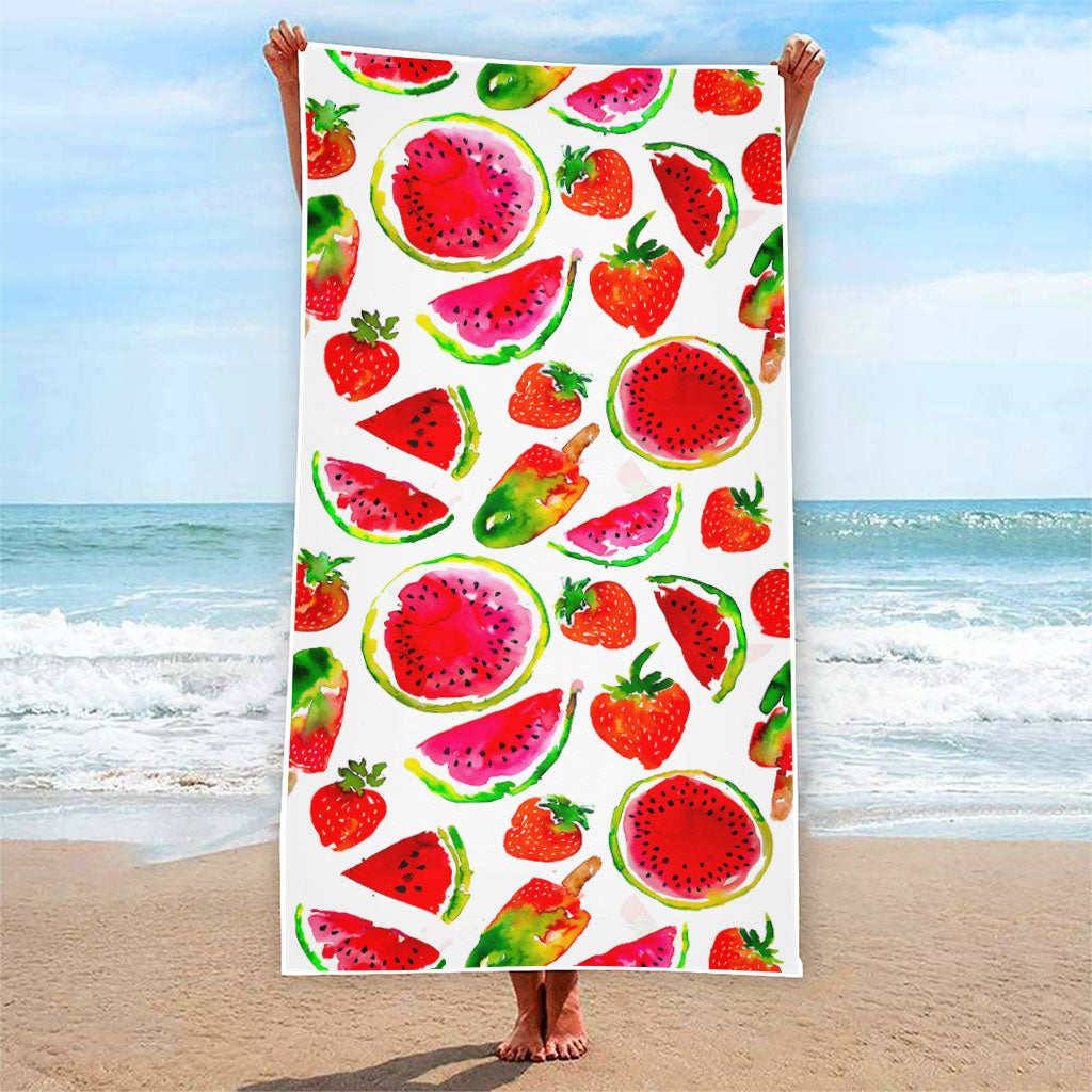 Summer Fruits Watermelon Pattern Print Beach Towel