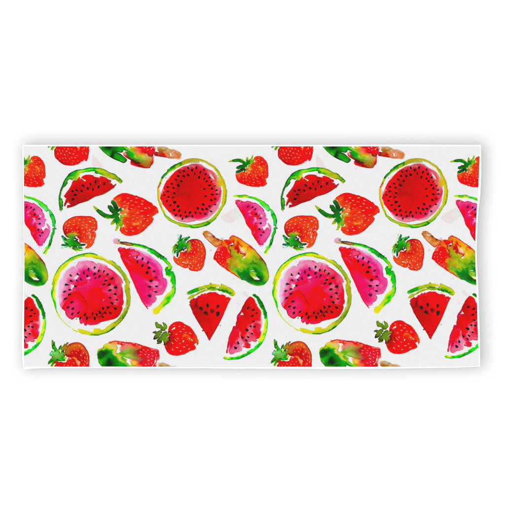 Summer Fruits Watermelon Pattern Print Beach Towel