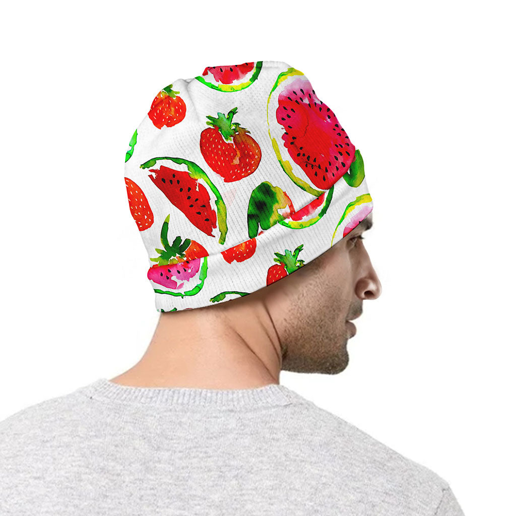 Summer Fruits Watermelon Pattern Print Beanie