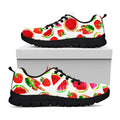 Summer Fruits Watermelon Pattern Print Black Running Shoes