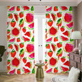 Summer Fruits Watermelon Pattern Print Dimout Pencil Pleat Curtains