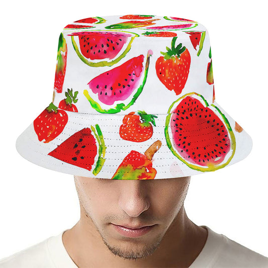 Summer Fruits Watermelon Pattern Print Bucket Hat