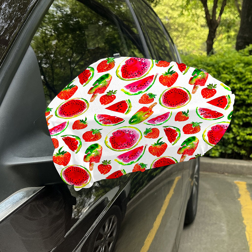 Summer Fruits Watermelon Pattern Print Car Side Mirror Covers