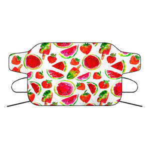 Summer Fruits Watermelon Pattern Print Car Windshield Snow Cover