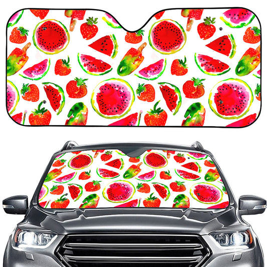 Summer Fruits Watermelon Pattern Print Car Windshield Sun Shade