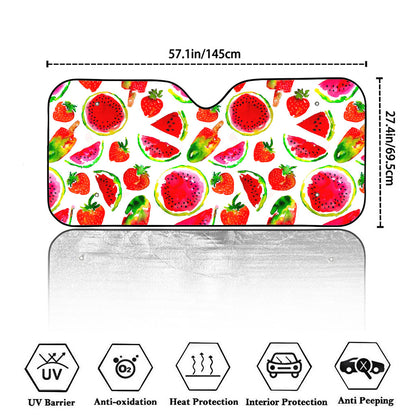 Summer Fruits Watermelon Pattern Print Car Windshield Sun Shade