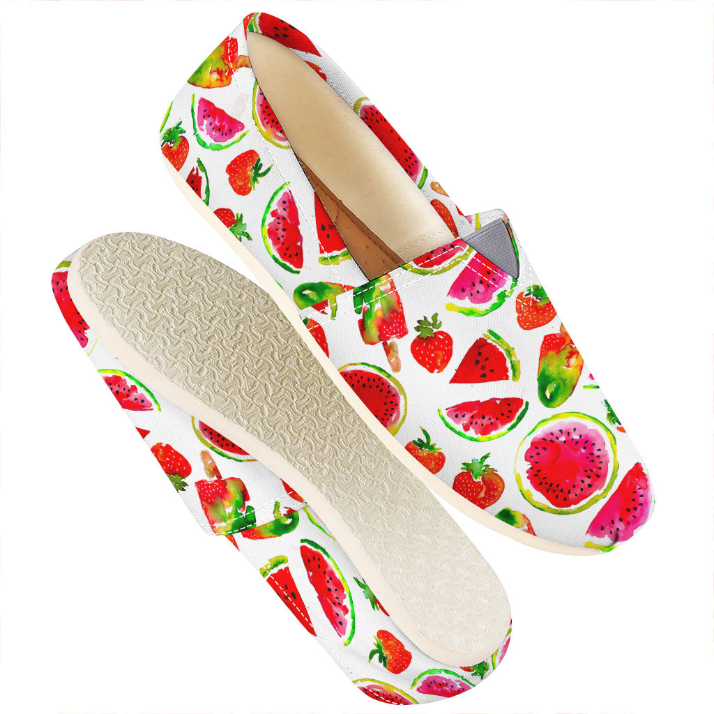 Summer Fruits Watermelon Pattern Print Casual Shoes