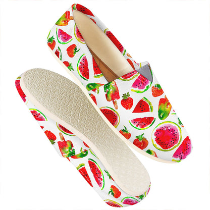 Summer Fruits Watermelon Pattern Print Casual Shoes